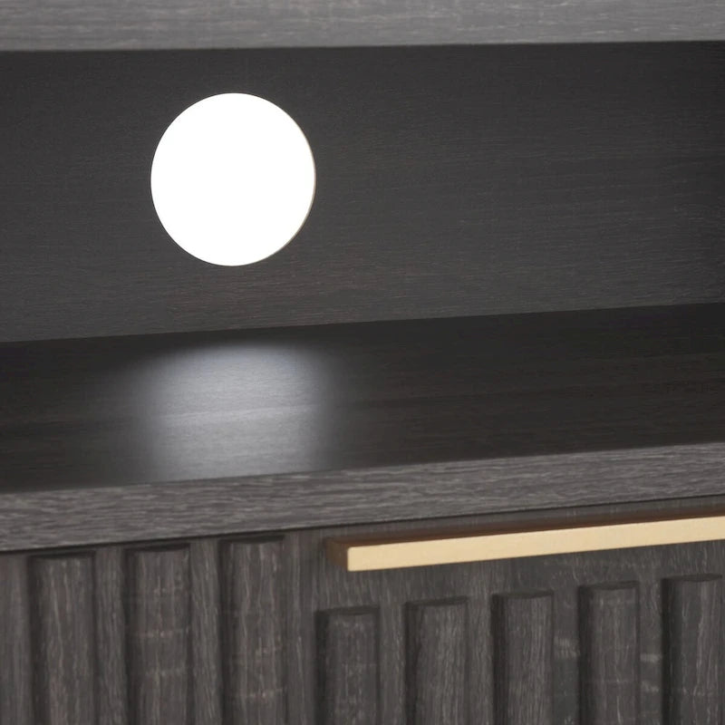 2-Drawer 2-Shelf Entertainment Media Stand (Fits Up To 65 Flatscreen TV) - 60.4 In. x 15.6 In. x 24.8 In.