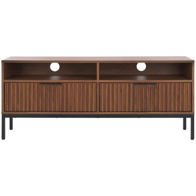 2-Drawer 2-Shelf Entertainment Media Stand (Fits Up To 65 Flatscreen TV) - 60.4 In. x 15.6 In. x 24.8 In.
