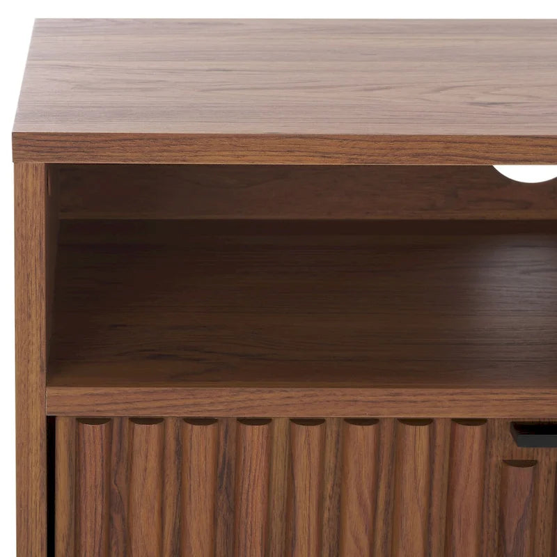 2-Drawer 2-Shelf Entertainment Media Stand (Fits Up To 65 Flatscreen TV) - 60.4 In. x 15.6 In. x 24.8 In.