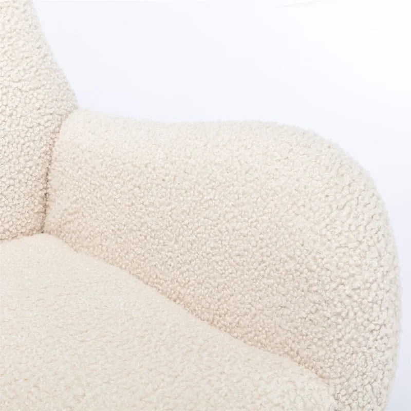 Padded Seat Rocking Chair With High Backrest And Armrests