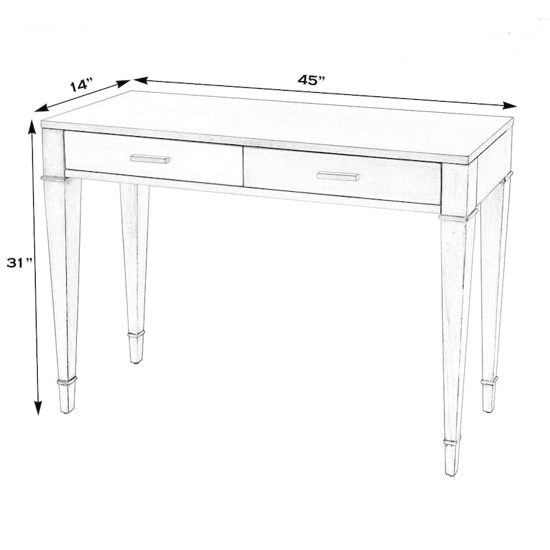 Kai 2 Drawer 46 Burl Wood Console Table