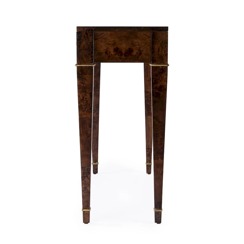 Kai 2 Drawer 46 Burl Wood Console Table
