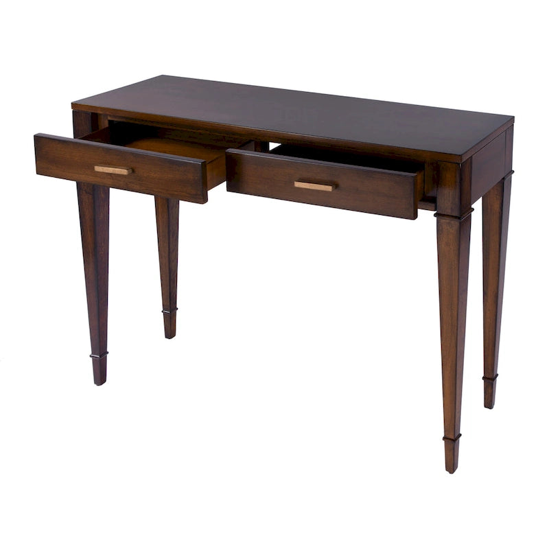 Kai 2 Drawer 46 Burl Wood Console Table
