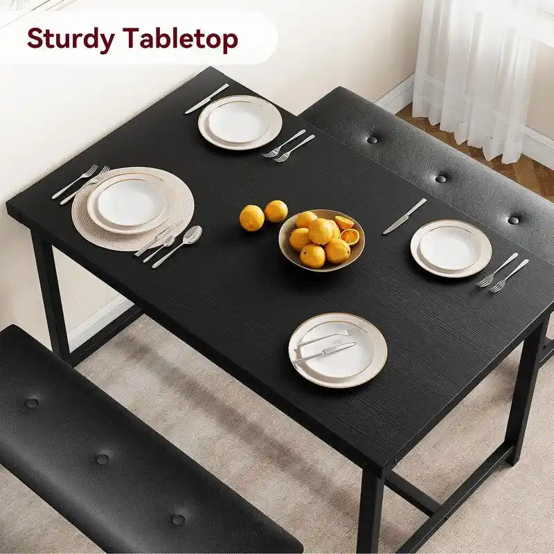 Industrial style dining table and chairs