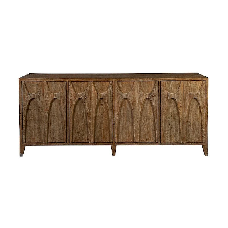 4-Door Reclaimed Elm Sideboard with Touch-Open Technology