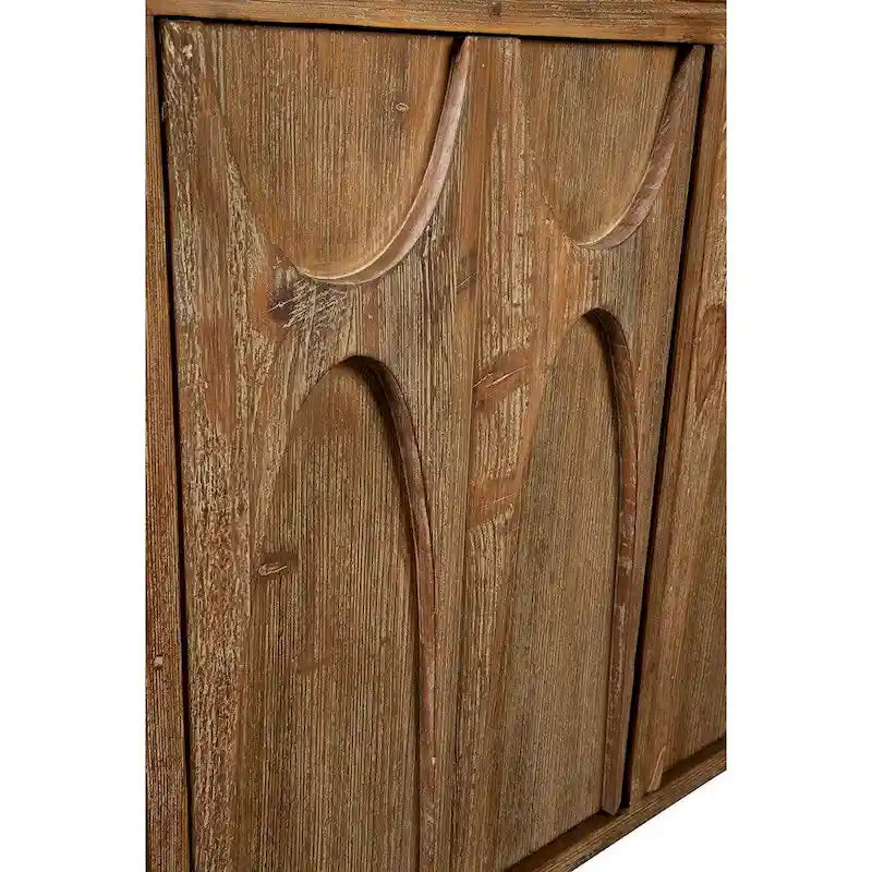 4-Door Reclaimed Elm Sideboard with Touch-Open Technology