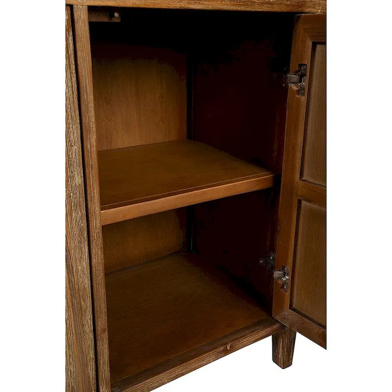 4-Door Reclaimed Elm Sideboard with Touch-Open Technology
