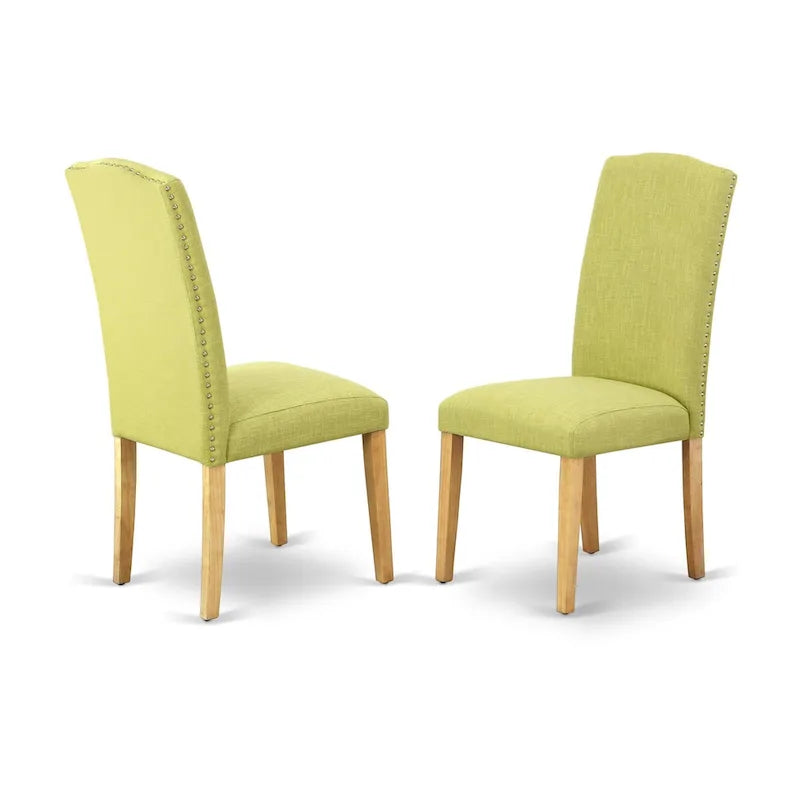 Drop-Leaf Dining Table Set with Linen Fabric Chairs, Oak