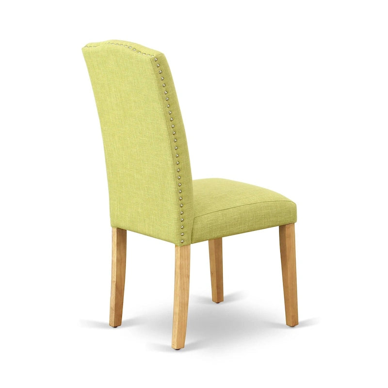 Drop-Leaf Dining Table Set with Linen Fabric Chairs, Oak