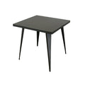 Square Metal Top Dining Table with Metal Legs