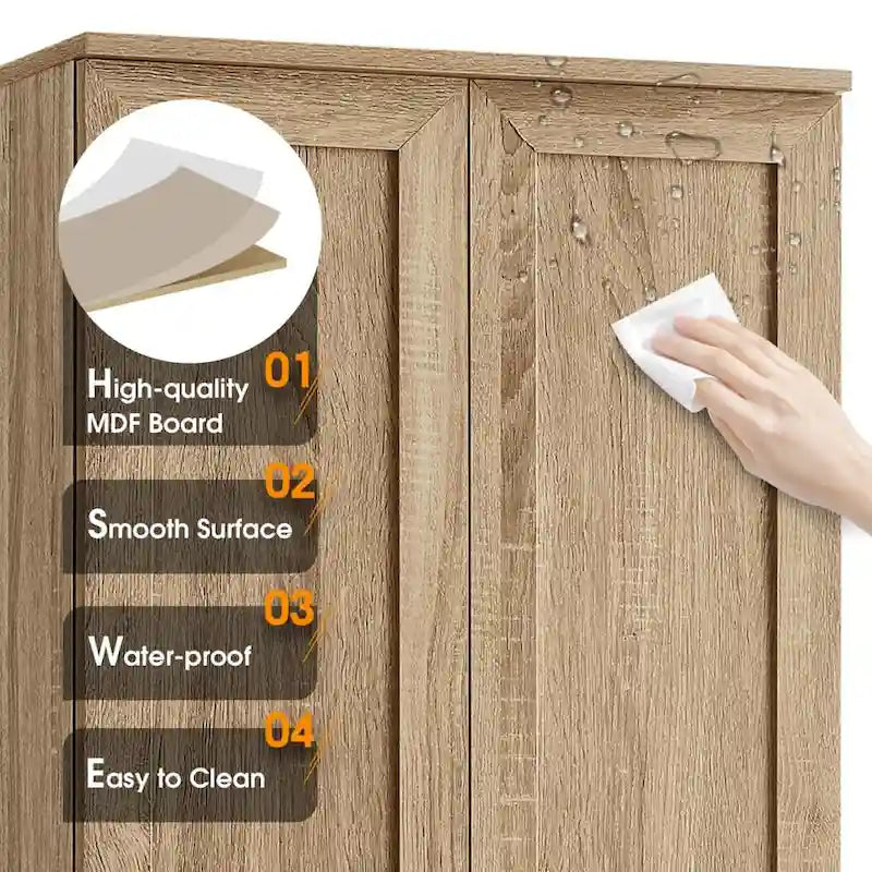 Storage Cabinet with Two Doors for Bathroom - 23.30L * 16.90W * 71.20H