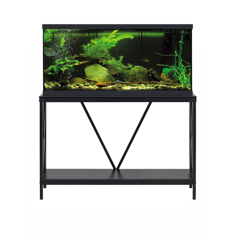 40/55 Gallon Steel X-Frame Aquarium Stand in Black